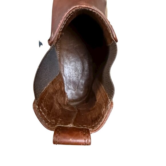 Tod's Cats Paw won't slip brown leather pull on chelsea boots - Picture 7 of 10